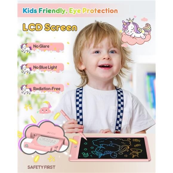 LCD Writing Tablet, Doodle Board Toys Gifts for 3-8 Year Old Girls Boys, 10 Inch - Picture 2 of 7